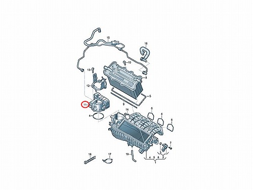スロットルボディ(スロットル バタフライ サポート) VW(フォルクスワーゲン) [04C133062C]