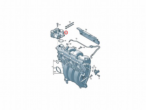 スロットルボディ(スロットル バタフライ サポート) VW(フォルクスワーゲン) [04C133062D]