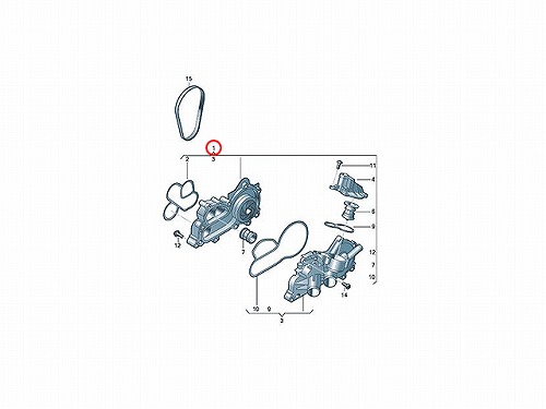 ウォーターポンプ VW(フォルクスワーゲン) [04E121600CR]