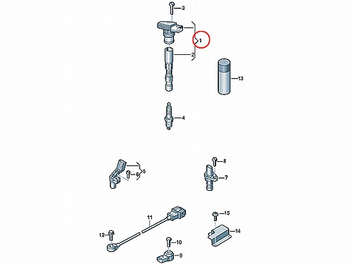 イグニッションコイル VW(フォルクスワーゲン) [04E905110K]