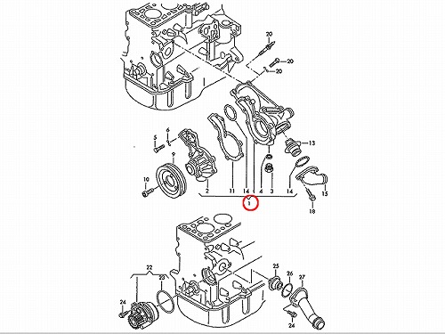 ウォーターポンプ AUDI(アウディ) [050121010C]