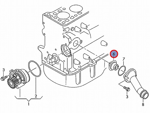 サーモスタット VW(フォルクスワーゲン) [050121113C]