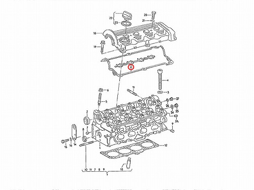 タペットカバーガスケット VW(フォルクスワーゲン) [051198025]