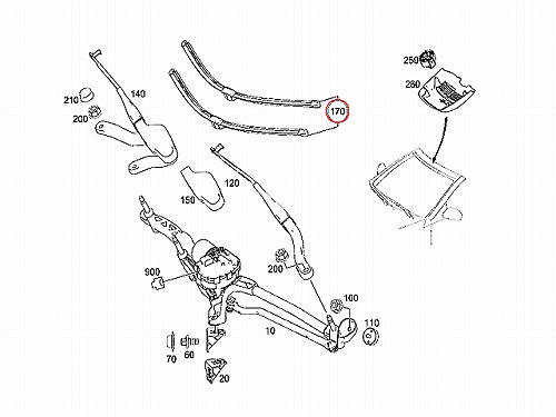 ワイパーブレード 左右セット フロント用 メルセデスベンツ [2048202045]