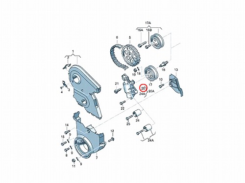 タイミングベルトテンショナーダンパー VW(フォルクスワーゲン) [058109479B]