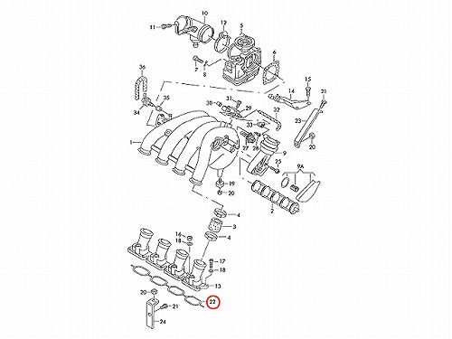 インテークマニホールドガスケット(インマニガスケット) AUDI(アウディ) [058129717D]