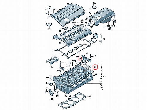 チェーンテンショナーガスケット キット AUDI(アウディ) [058198217]