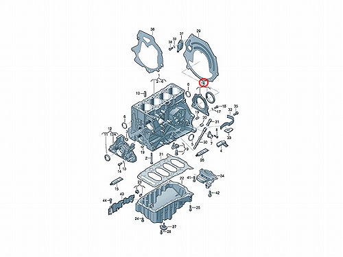 クランクシール(シャフトオイルシール) リア VW(フォルクスワーゲン) [06A103171A]
