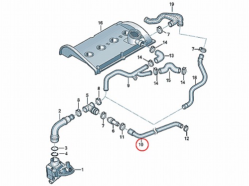 ブローバイホース VW(フォルクスワーゲン) [06A103221BK]