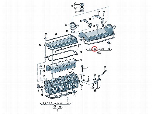 タペットカバーガスケット VW(フォルクスワーゲン) [06A103483C]