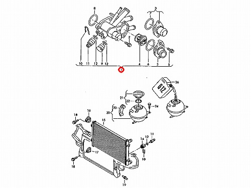 サーモスタット ASSY VW(フォルクスワーゲン) [06A121111A]