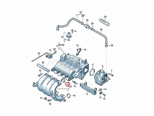 インテークマニホールドガスケット(インマニガスケット) VW(フォルクスワーゲン) [06A133227B]