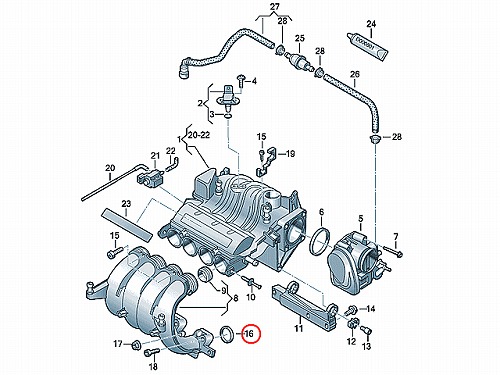 インテークマニホールドガスケット(インマニガスケット) VW(フォルクスワーゲン) [06A133398F]