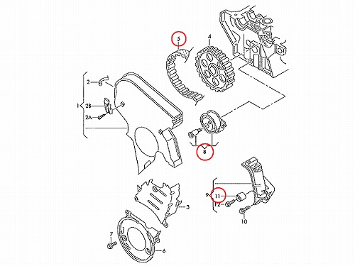 タイミングベルトテンショナーセット VW(フォルクスワーゲン) [06A198119B]