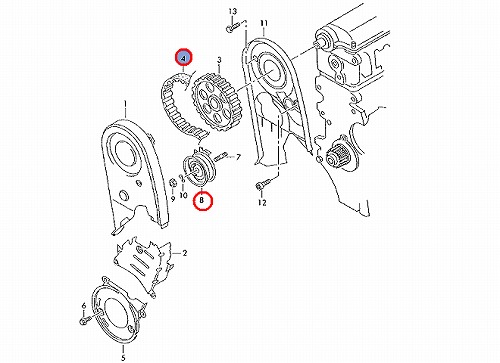 タイミングベルトテンショナーセット VW(フォルクスワーゲン) [06A198119]