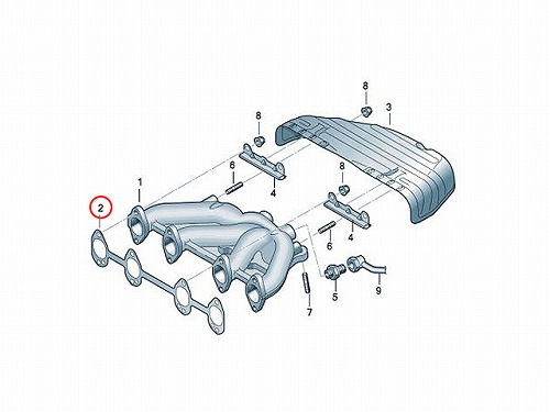 エキゾーストマニホールドガスケット AUDI(アウディ) [06A253039L]