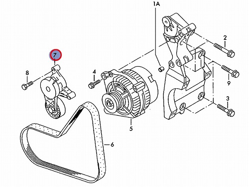 ベルトテンショナー VW(フォルクスワーゲン) [06A903315E]