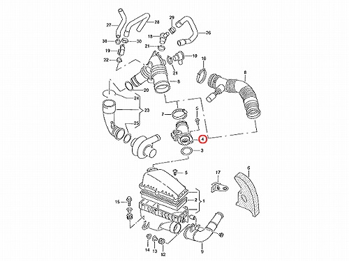エアマスセンサー(エアフロセンサー) AUDI(アウディ) [06A906461D]