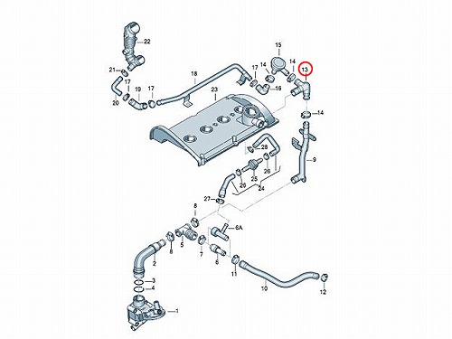 ブローバイホース(ブリーザーホース) AUDI(アウディ) [06B103221H]