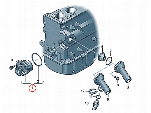 ウォーターポンプ AUDI(アウディ) [06B121011LV]