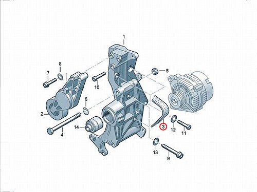 ファンベルト(Vベルト) VW(フォルクスワーゲン) [06B903137E]