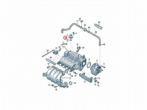 インテーク プレッシャーセンサー(インテークマニホールドセンサー/内圧センサー/ブースト圧センサー) VW(フォルクスワーゲン) [06B906051]