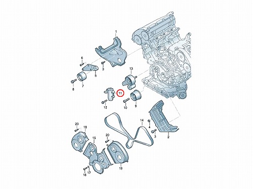 タイミングベルトテンショナーダンパー AUDI(アウディ) [06C109479A]