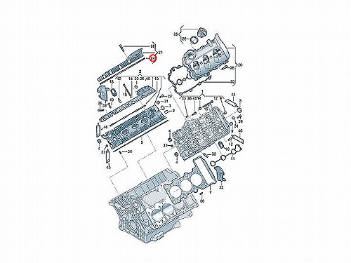 タペットカバーガスケット 右側 AUDI(アウディ) [06E103484G]