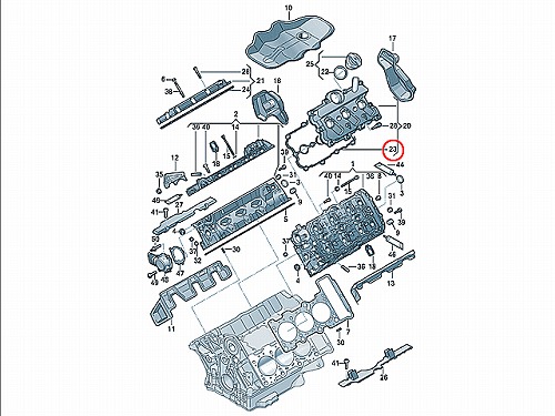 タペットカバーガスケット 右側 AUDI(アウディ) [06E103484N]