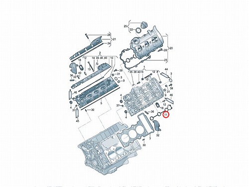 プラグホールガスケット 左側 AUDI(アウディ) [06E103649A]