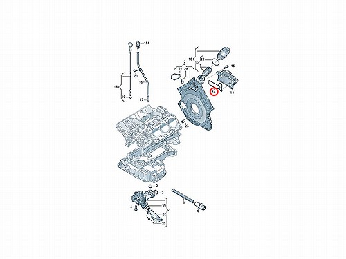 オイルクーラー用ガスケット AUDI(アウディ) [06E117070H]