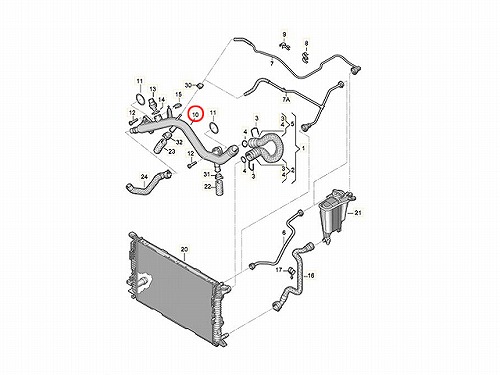 ウォーターパイプ AUDI(アウディ) [06E121045BD]