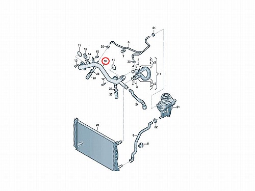 純正 ウォーターパイプ AUDI(アウディ) [06E121045R]