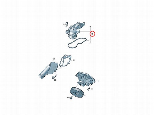 サーモスタット AUDI(アウディ) [06E121111H]