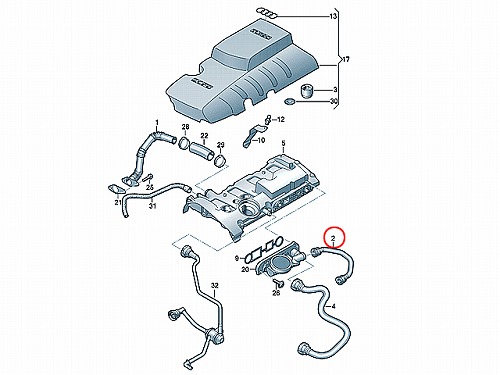 ブローバイホース(ブリーザーホース) VW(フォルクスワーゲン) [06F103221E]