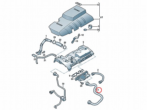 ブローバイホース(ブリーザーホース) VW(フォルクスワーゲン) [06F103235]