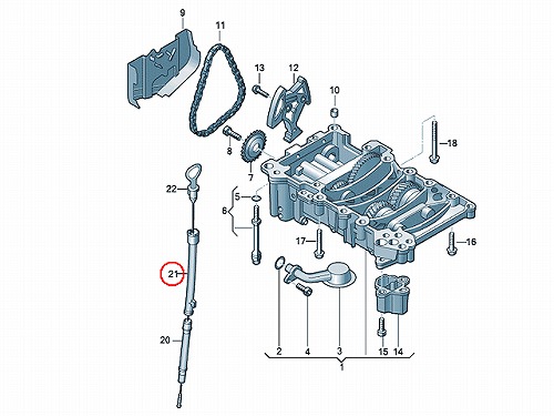 オイルレベルゲージガイドパイプ(ディップスティック) VW(フォルクスワーゲン) [06F103663]