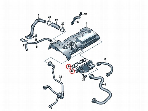 プレッシャーリリーフバルブ(PCVバルブ) AUDI(アウディ) [06F129101R-S]