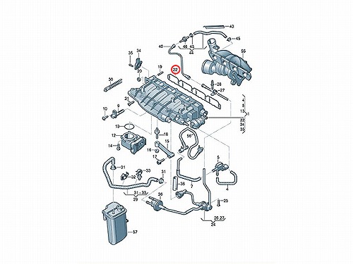 インテークマニホールドガスケット(インマニガスケット) AUDI(アウディ) [06F129717D]