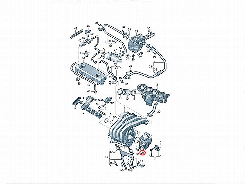 スロットルボディ(スロットル バタフライ サポート) VW(フォルクスワーゲン) [06F133062]