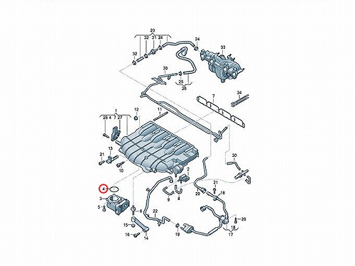 スロットルボディガスケット (スロットル バタフライ サポート ガスケット) AUDI(アウディ) [06F133073D]