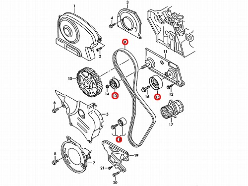 タイミングベルトテンショナーセット VW(フォルクスワーゲン) [06F198119]