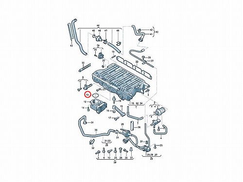 スロットルボディガスケット (スロットル バタフライ サポート ガスケット) AUDI(アウディ) [06H133073]