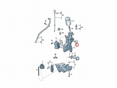 オイルフィルターケース用ガスケット AUDI(アウディ) [06J115441A]