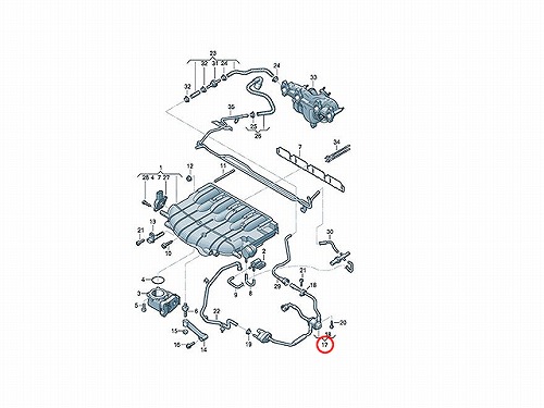 ホース(ノンリターンバルブ付き) VW(フォルクスワーゲン) [06J133781BT]