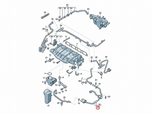パージバルブ(バキュームホースASSY) AUDI(アウディ) [06J133781CE]