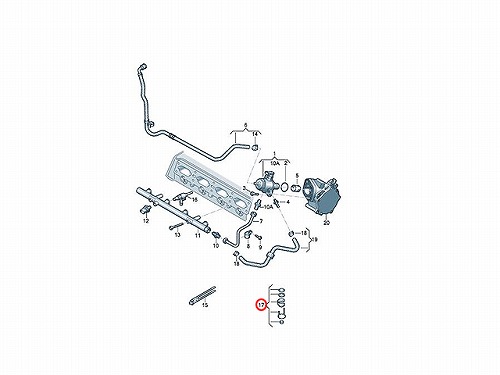 インジェクターOリングキット(リペアキット) VW(フォルクスワーゲン) [06J998907A]