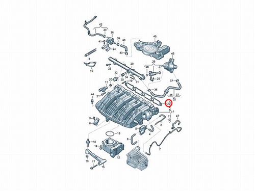 インテークマニホールドガスケット(インマニガスケット) AUDI(アウディ) [06K129717K]