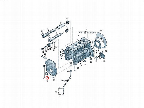 クランクシール(シャフトオイルシール) VW(フォルクスワーゲン) [06L103085B]
