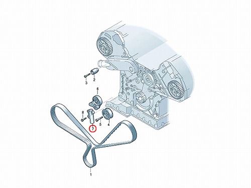タイミングベルトテンショナーダンパー VW(フォルクスワーゲン) [077109479D]